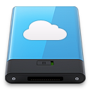 Blue iDisk W Icon 128x128 png